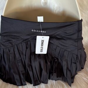 Black Pleated Women's Tennis Skirt M